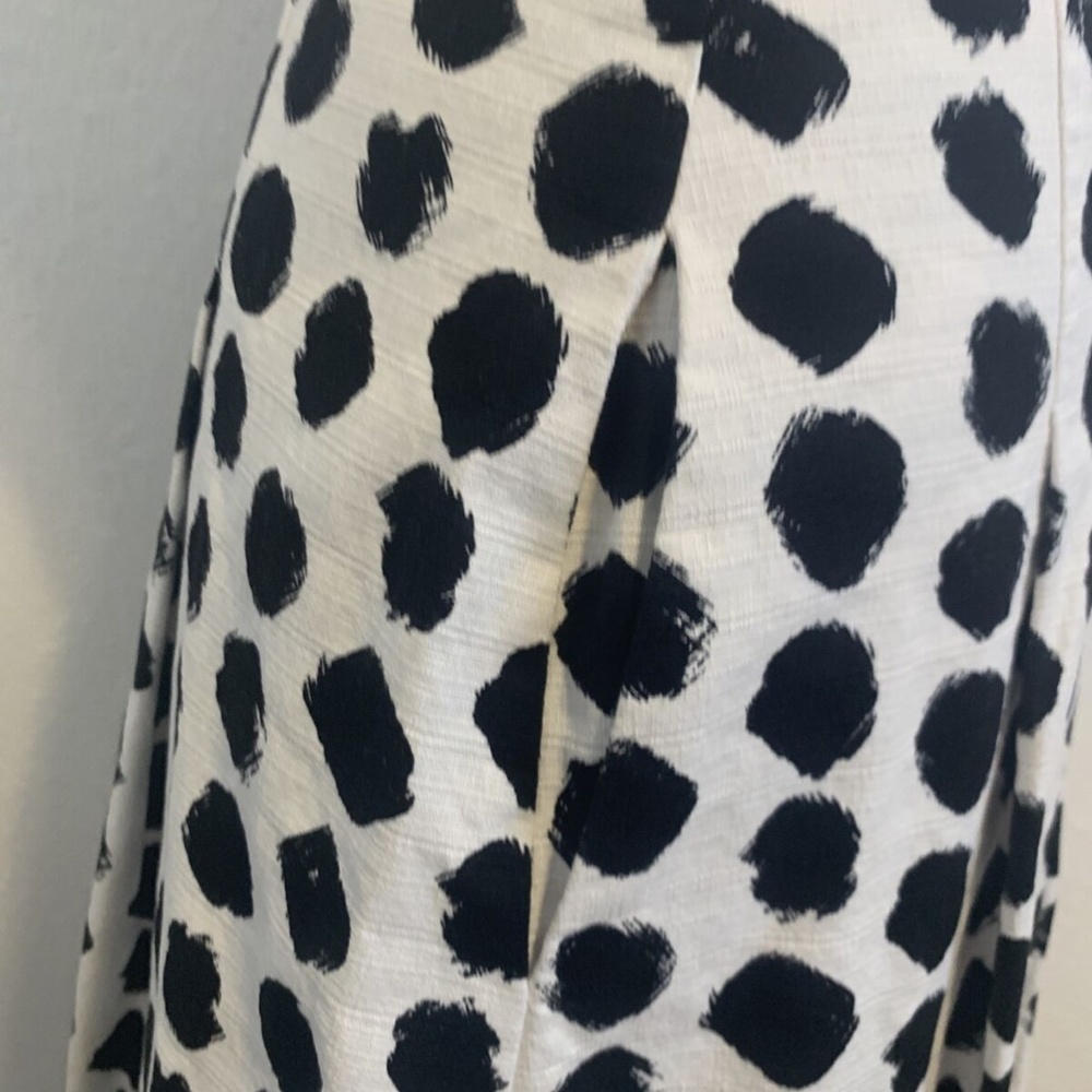 Vintage White House Black Market White Polka Dots Party Sun Dress Women's Size 2 - Picture 8 of 14